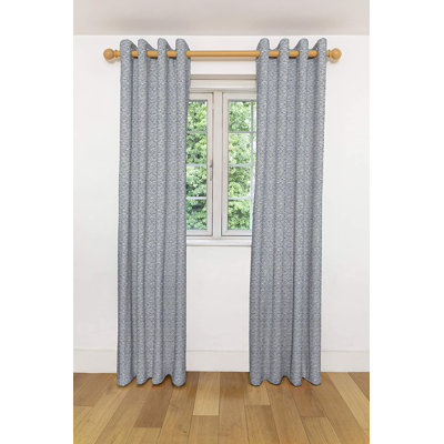 Cotton Blend Blackout Curtain Pair