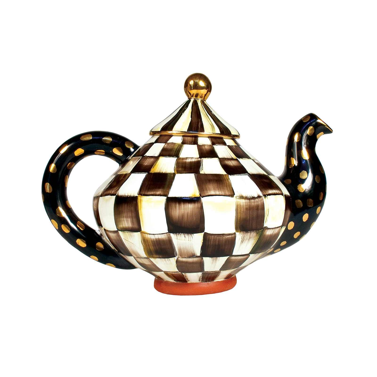Courtly Check Ceramic Teapot - Thumbnail 3