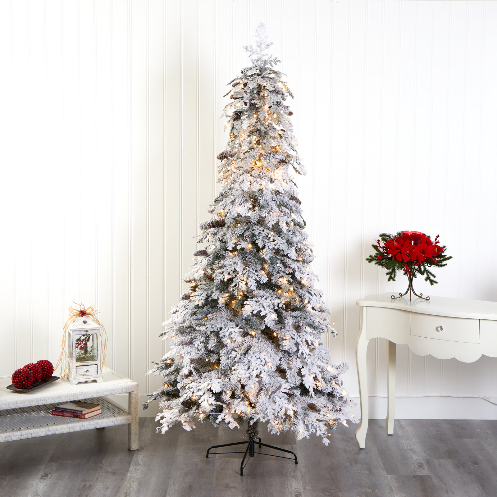 Lighted Artificial Christmas Tree, 8' H