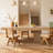 Space-Saving Square Dining Table for 4 – Modern Farmhouse Style with Wooden Pedestal Base – 31.5" Compact Table Ideal for Dining Room, Living Room, Apartment-578295510