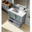 Meuble-lavabo de salle de bain 36 po X P 18,25 po D, dessus en céramique, ensemble de robinet et Miroir