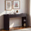 Nara Modern Japandi MDF Console Table With 3 Drawers, Fluted Detail, And Open Storage Niche-153560041