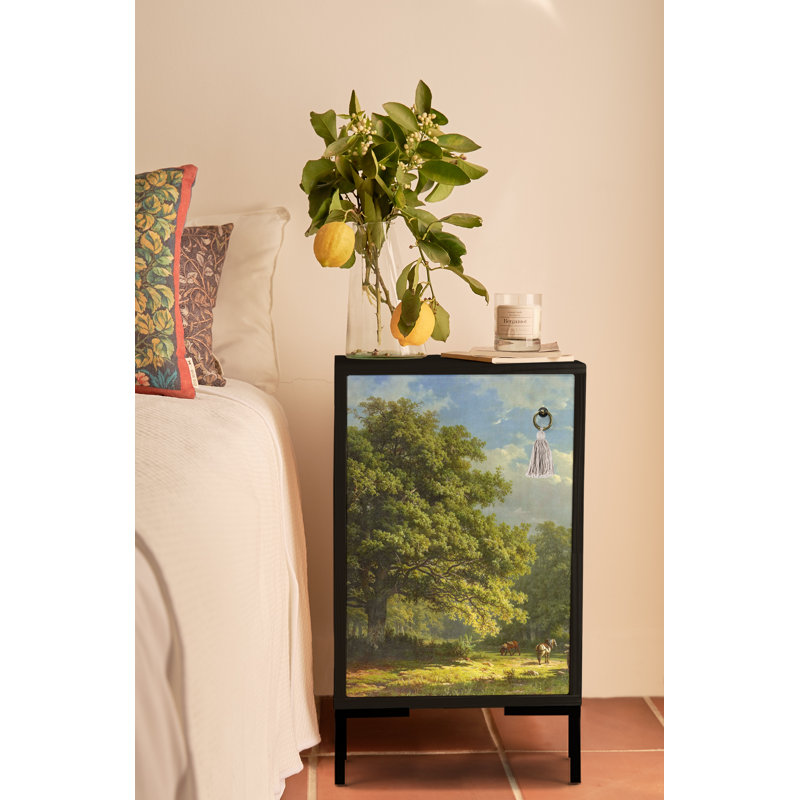 Haydenville 40cm W Solid Wood Bedside Table