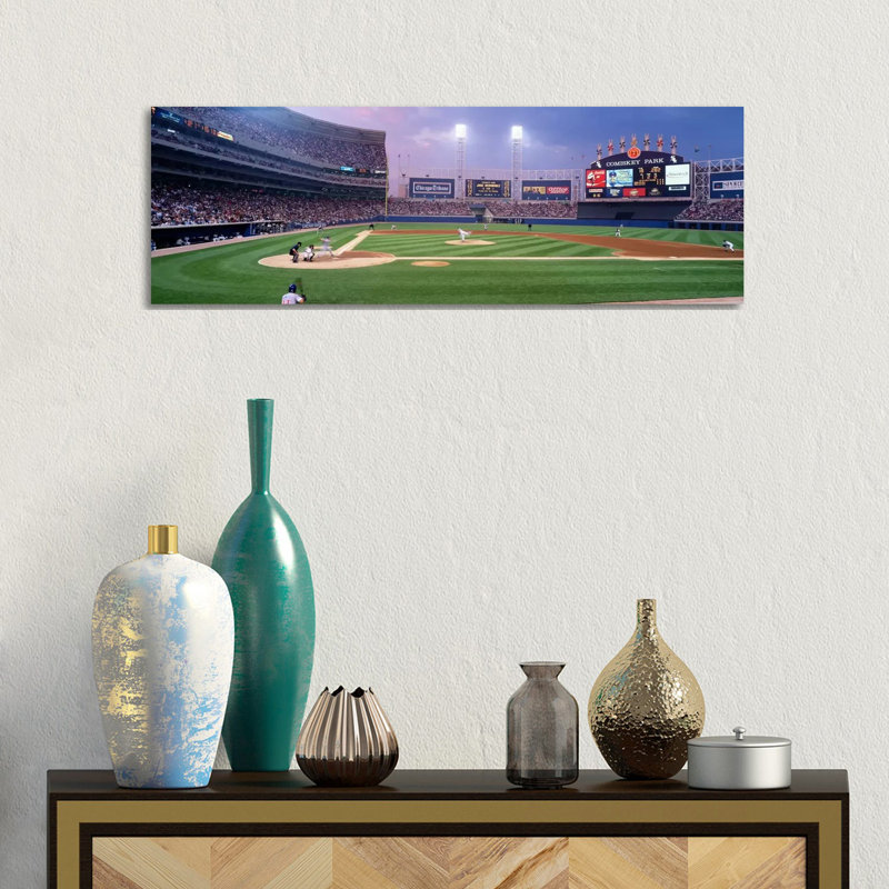 USA, Illinois, Chicago, White Sox, Baseball - Wrapped Canvas Panoramic Print, 30.48 cm H x 91.44 cm W x 1.91 cm D