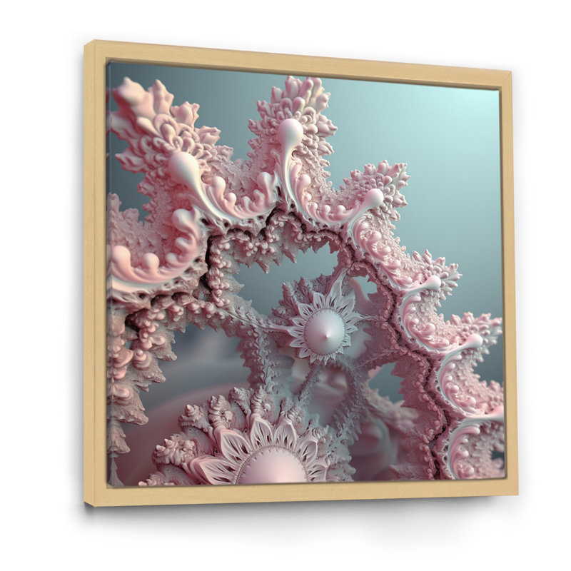 Fractal Pastel Universe sur toile, H 24 po x l 24 po x P 1 po, Cadre naturel flottant