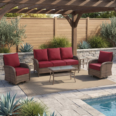 Coussins de chaise d'extérieur 2 pièces 6 x 22 x 24 po Ensemble de coussins de siège et de dossier profonds pour meubles de patio