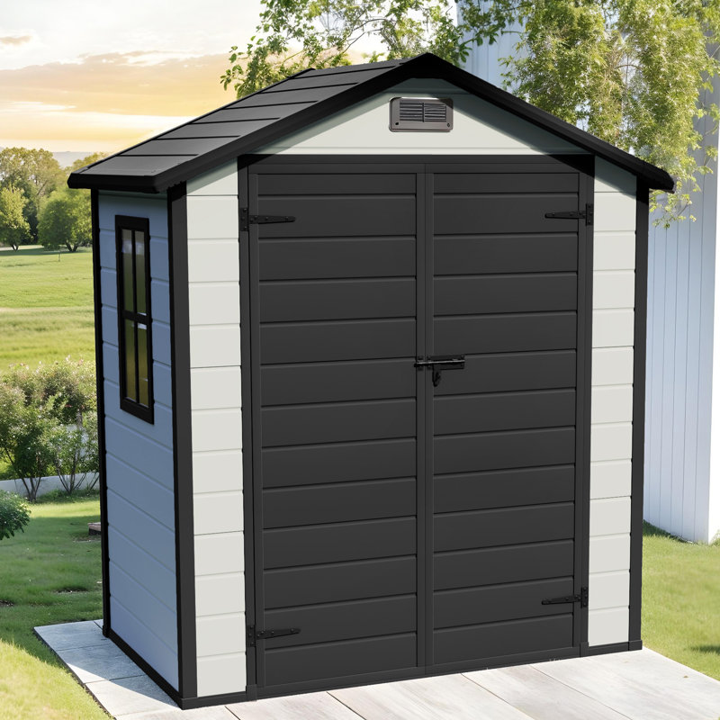Remise de rangement verticale en plastique, Grey