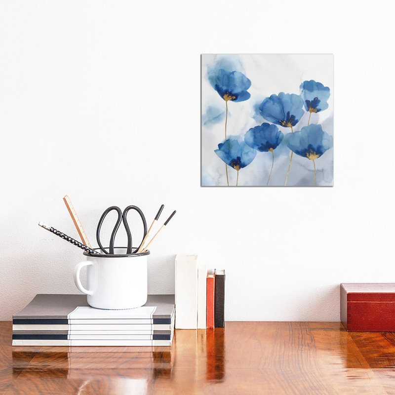 «Pretty in Blue II» par Isabelle Z, reproduction d'art sur toile tendue, H 12 po x l 12 po x P 0,75 po