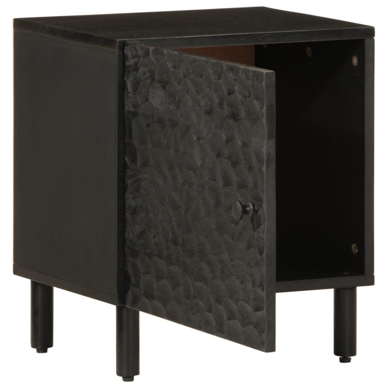 Woodbine 40cm W Iron Bedside Table, Black, Individual