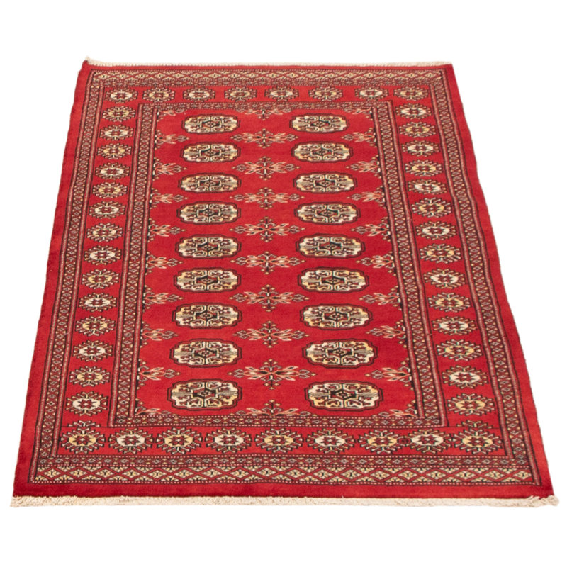 Tapis rouge foncé mâle 3 pi 1 po x 5 pi 1 po Malhaigh Peshawar