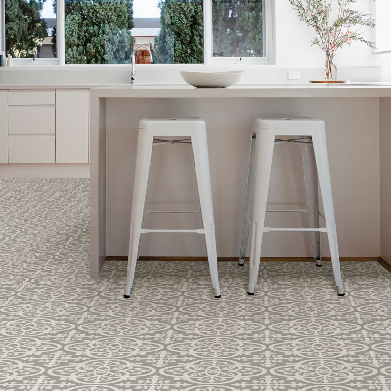 Medina 30.48 x 30.48 cm Vinyl Tile in Light Grey/White 10 Per Pack