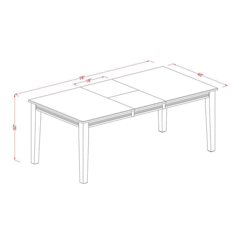 5 Piece Dining Room Table Set Includes a Rectangle Kitchen Table with Butterfly Leaf and 4 Dining Chairs, Buttermilk & Cherry