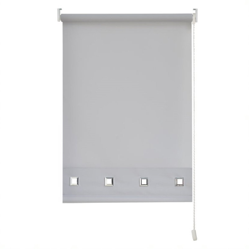 Semi Sheer Roller Blind, 210 cm L x 150 cm W, Light Grey