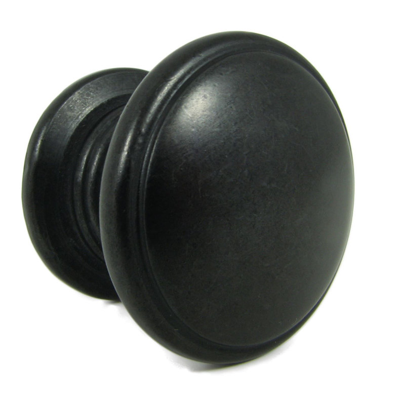 Saybrook 1 1/4" Diameter Mushroom Knob Multipack, Antique Black