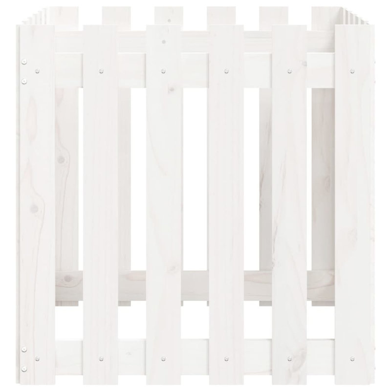 Nabeela Wood Planter Box, 60cm H x 60cm W x 60cm D, White