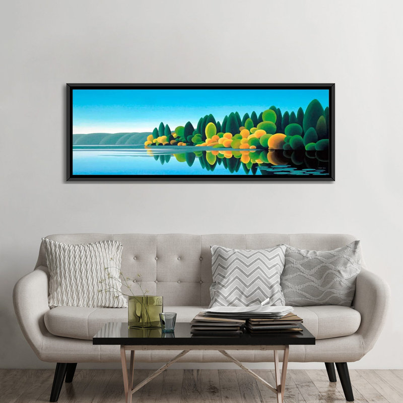 « prospect lake » par reproduction d’art sur toile Ron Parker, H 16 po x l 48 po x P 1,5 po, Toile avec cadre noir