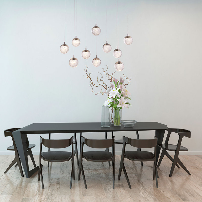 Heatherly 10 - Light Cluster Pendant, Nickel