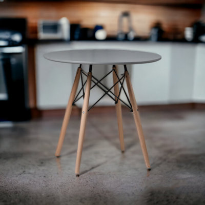 Rafelo Round Solid Wood Dining Table