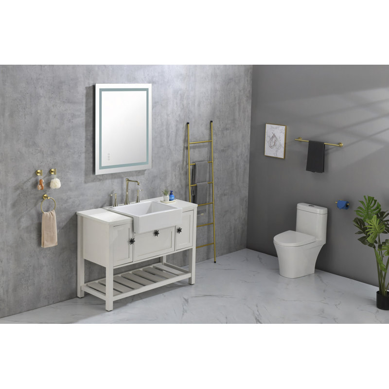 LED Bathroom Mirror 40"X 36" With Front And Backlight, Large Dimmable Wall Mirrors With Anti-Fog, Memory, LED Vanity Mirror