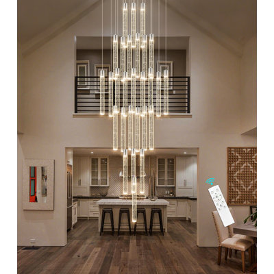 28-Light Modern Crystal Led Chandelier Chrome
