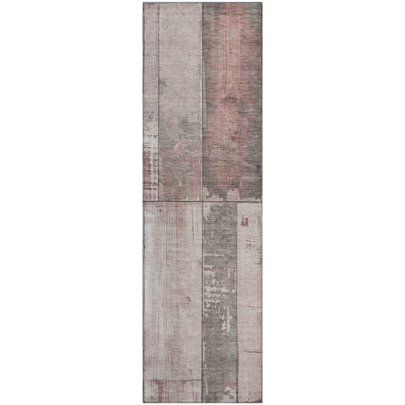 Premium Machine Washable Crestover AMF1877 Geometric Rug, Runner 2'3" x 7'6"