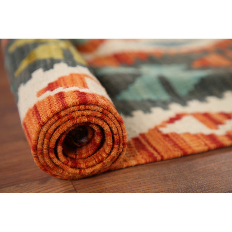 Tapis oriental multicolore Kilim 6 x 8