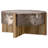 Nyla Rustic Coffee Table with Handcrafted Wood Legs-657004426