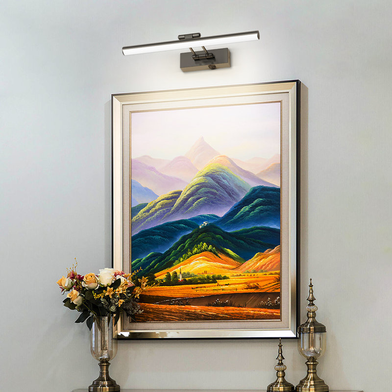 15.4 in. Dimmable LED Wall Mount Picture Light with Remote, Satin Black