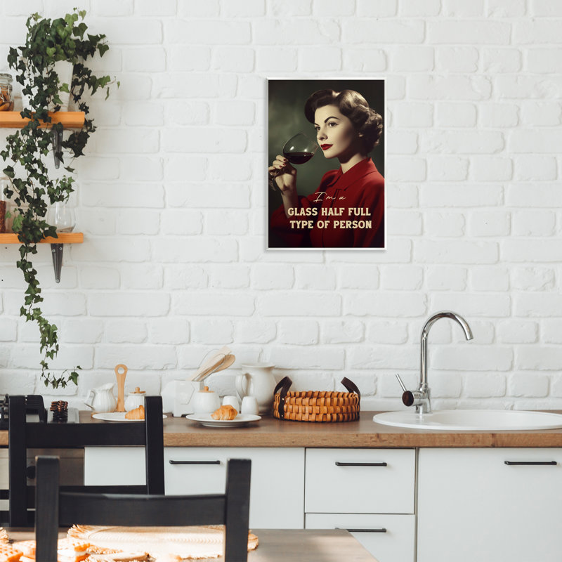 Plaque murale en verre à moitié pleine, design par Andreas Magnusson, H 15 po x l 10 po