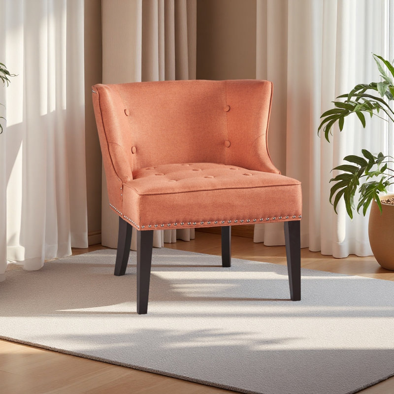 Chaise d'appoint en tissu, Orange