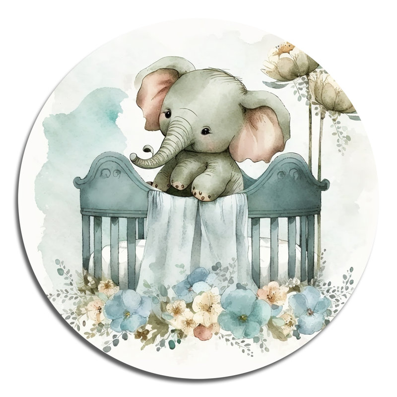 Ariam - animaux, art rond en métal, H 16 po x l 16 po