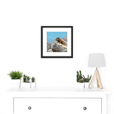 Lion On The Watch by Gerome - Single Picture Frame Painting