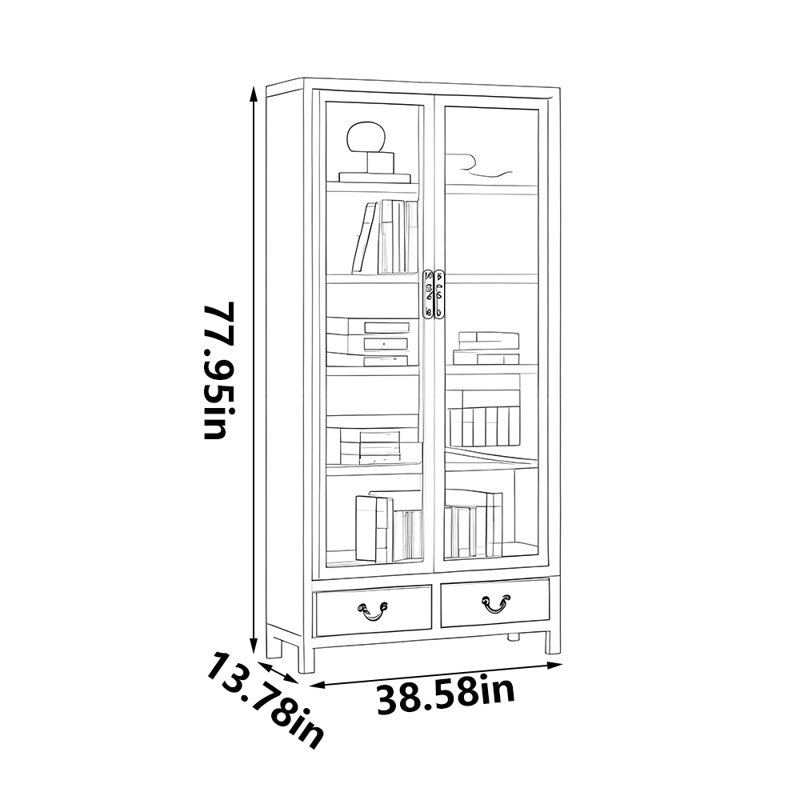 Classic and practical storage bookcase, Dark Brown