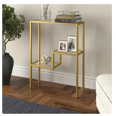 Lovett 22'' Glass Top Console Table
