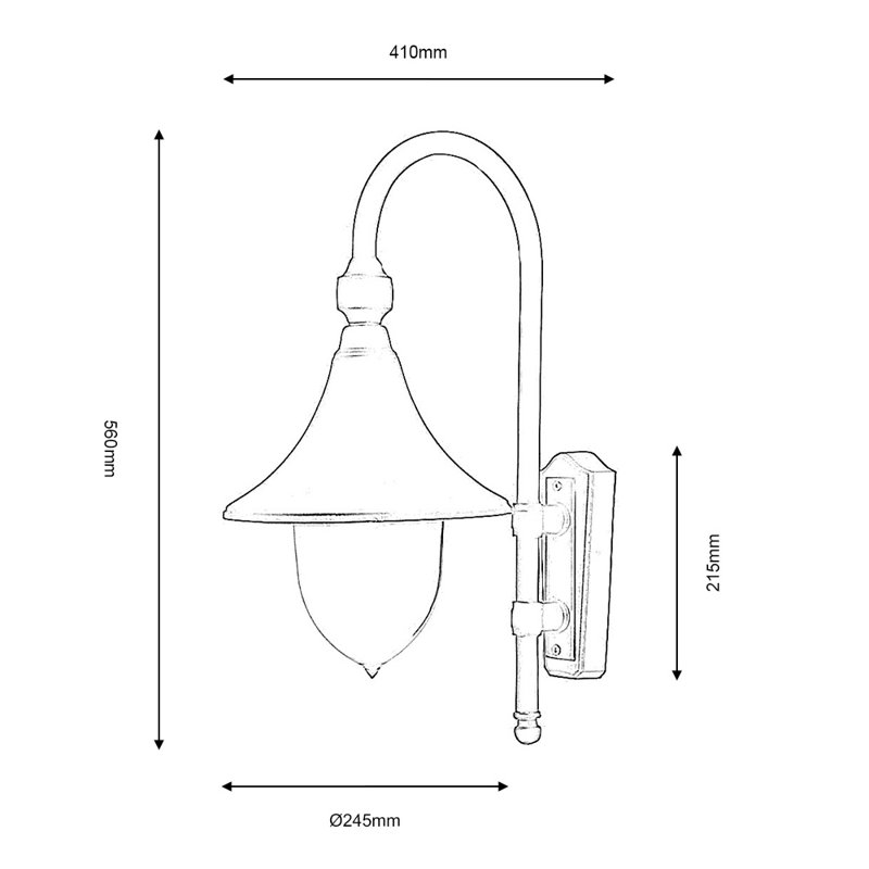 Celestin Painted 35cm H Outdoor Barn Light