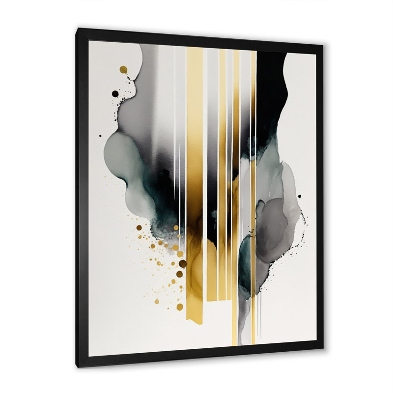 «Abstract Transitional Shapes Black II», reproduction sur toile, Impression noire sur toile encadrée, L 12 po x H 20 po