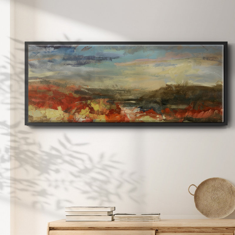 Landscape Study - Toile encadrée, H 8 po x l 20 po x P 1,5 po, Noir