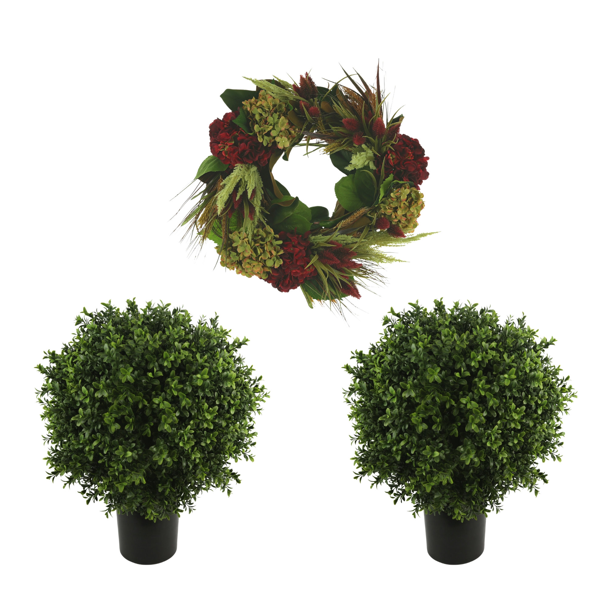 Hydrangea Drop In Creative Displays, Inc. Rustic Hydrangea Fall with UV Rated Outdoor ...