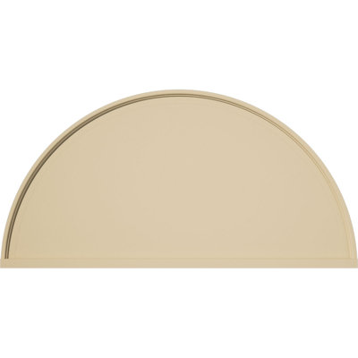 Half Round Signature Urethane Pediment, Primed Tan