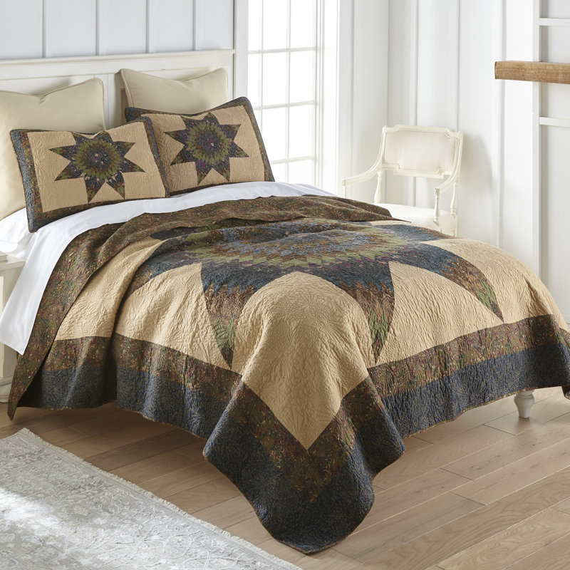Donna Sharp Forest Star Quilted Pieced Cotton Standard Pillow Sham