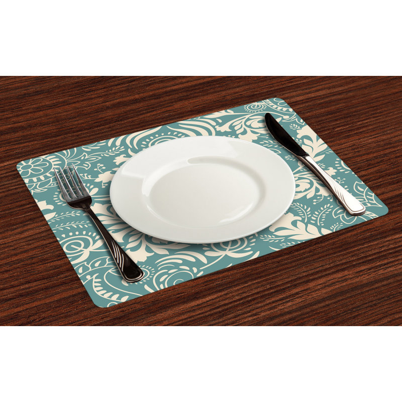 Polyester Floral Rectangle Placemat