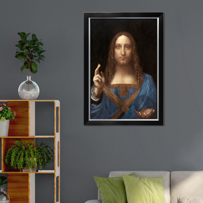 Portrait du Christ dans «Salvator Mundi» par Leonardo Da Vinci par Leonardo Da Vinci, reproduction sur toile