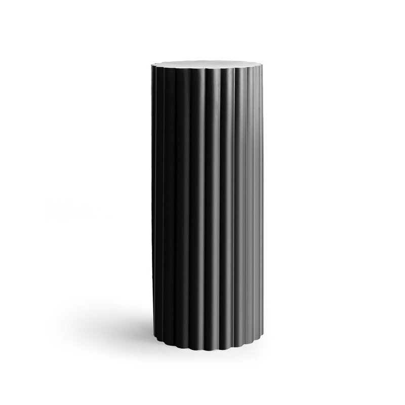Black Metal Display Column, Black