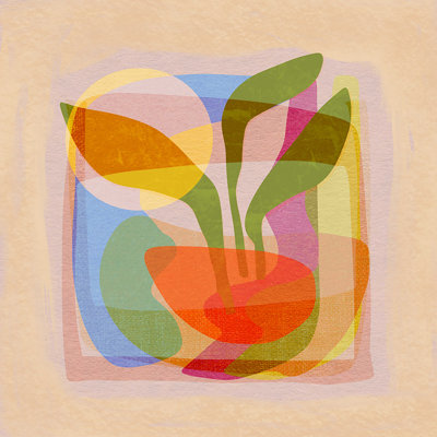«Mid Century Houseplant» par - impression sur toile tendue