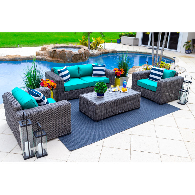 Ensemble de conversation 4 pièces Malmo, Toile Aruba Sunbrella®