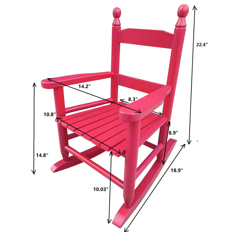 s Chaise berçante, rouge rosé envoûtant - pour tous les espaces intérieurs et extérieurs. Dossier en bois franc massif.