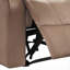 Fauteuil inclinable à mouvement riche brun riche avec repose-pieds, revêtement en tissu