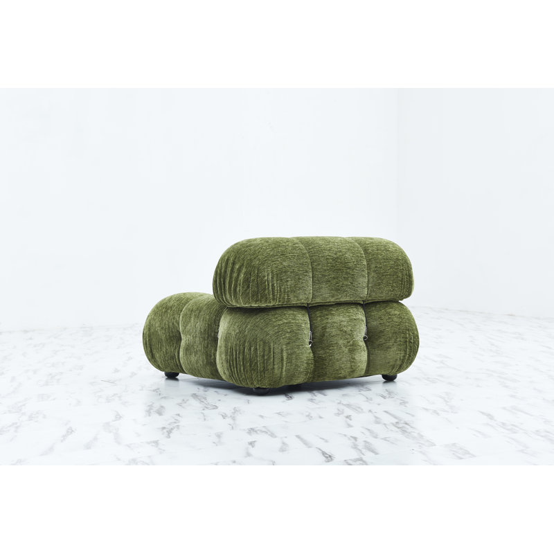 Fauteuil large de 38 po Waino, 100 % polyester vert olive