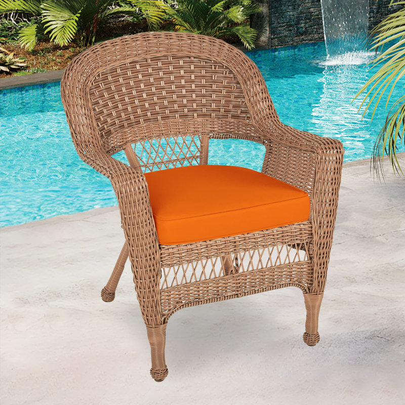 Arliss Steel Outdoor Lounge Chair, Orange, Honey