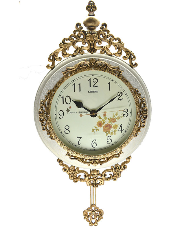 Wall Clock, Ivory / Gold
